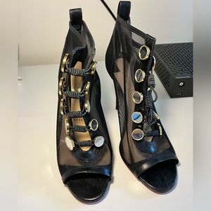 Black louboutin cage heel